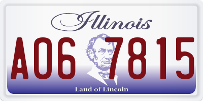 IL license plate A067815