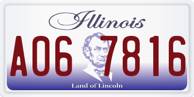 IL license plate A067816