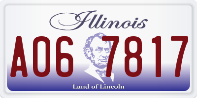 IL license plate A067817