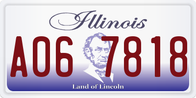 IL license plate A067818