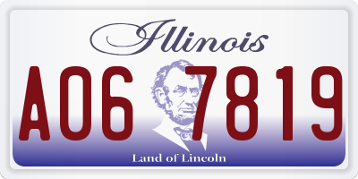 IL license plate A067819