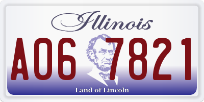 IL license plate A067821