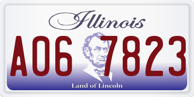 IL license plate A067823
