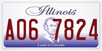 IL license plate A067824
