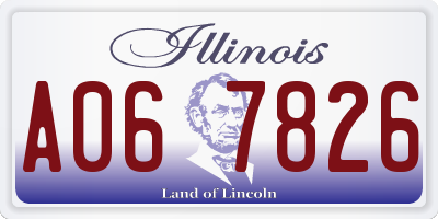 IL license plate A067826