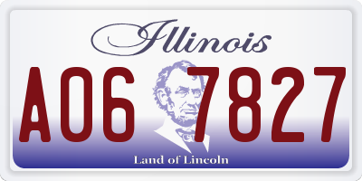 IL license plate A067827