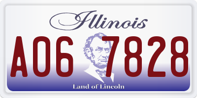 IL license plate A067828