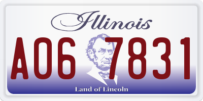 IL license plate A067831