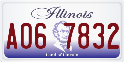 IL license plate A067832