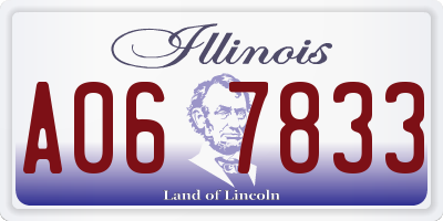 IL license plate A067833