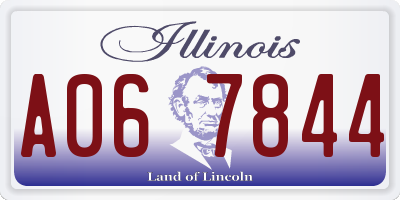 IL license plate A067844