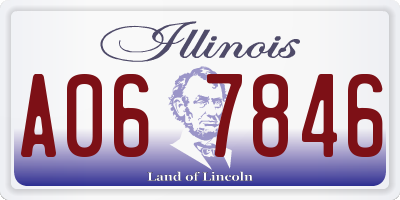 IL license plate A067846