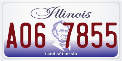 IL license plate A067855