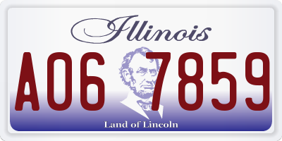 IL license plate A067859