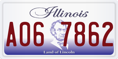 IL license plate A067862