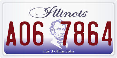 IL license plate A067864