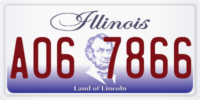 IL license plate A067866