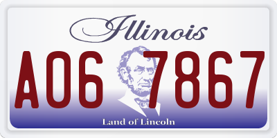 IL license plate A067867