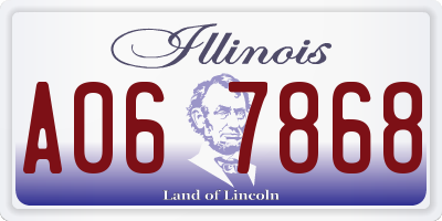 IL license plate A067868
