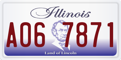 IL license plate A067871