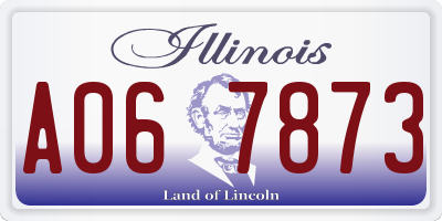 IL license plate A067873