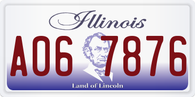 IL license plate A067876