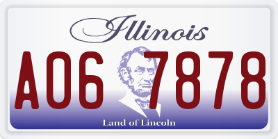 IL license plate A067878