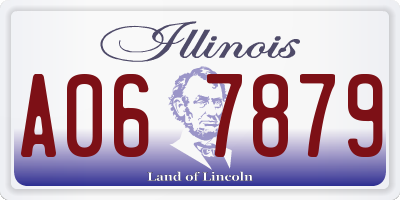 IL license plate A067879