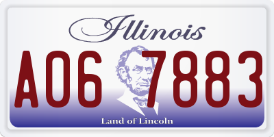 IL license plate A067883