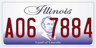 IL license plate A067884