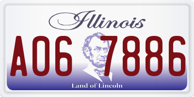 IL license plate A067886