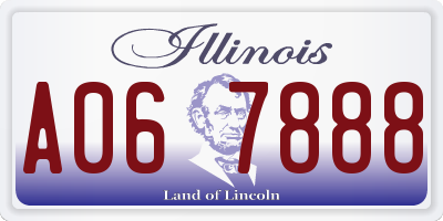IL license plate A067888