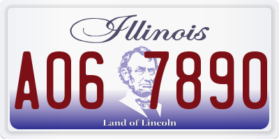 IL license plate A067890