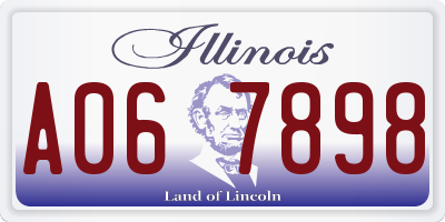 IL license plate A067898