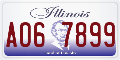 IL license plate A067899