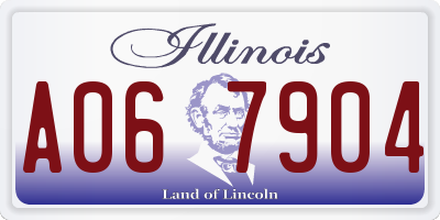 IL license plate A067904