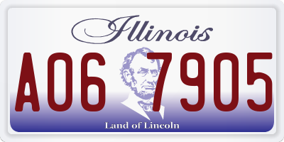 IL license plate A067905
