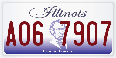 IL license plate A067907