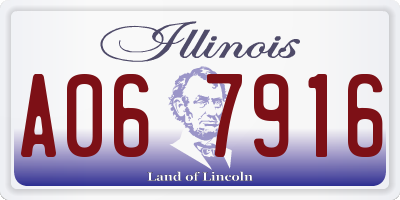 IL license plate A067916