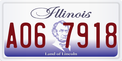 IL license plate A067918