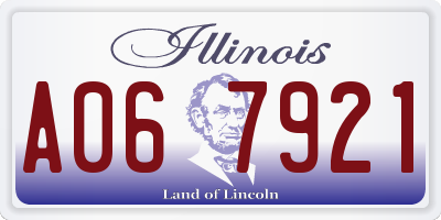 IL license plate A067921