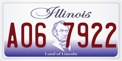 IL license plate A067922