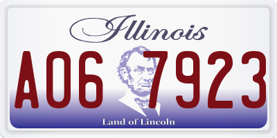 IL license plate A067923