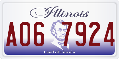 IL license plate A067924