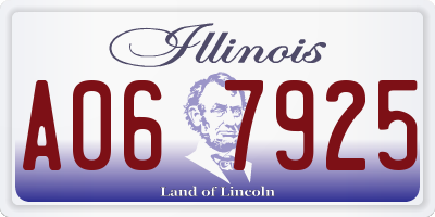 IL license plate A067925