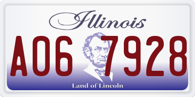 IL license plate A067928
