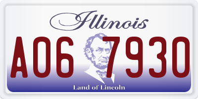 IL license plate A067930