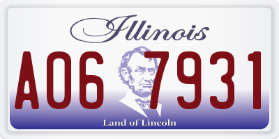 IL license plate A067931