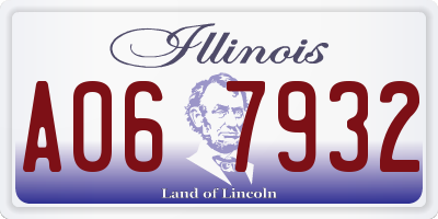 IL license plate A067932