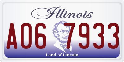 IL license plate A067933